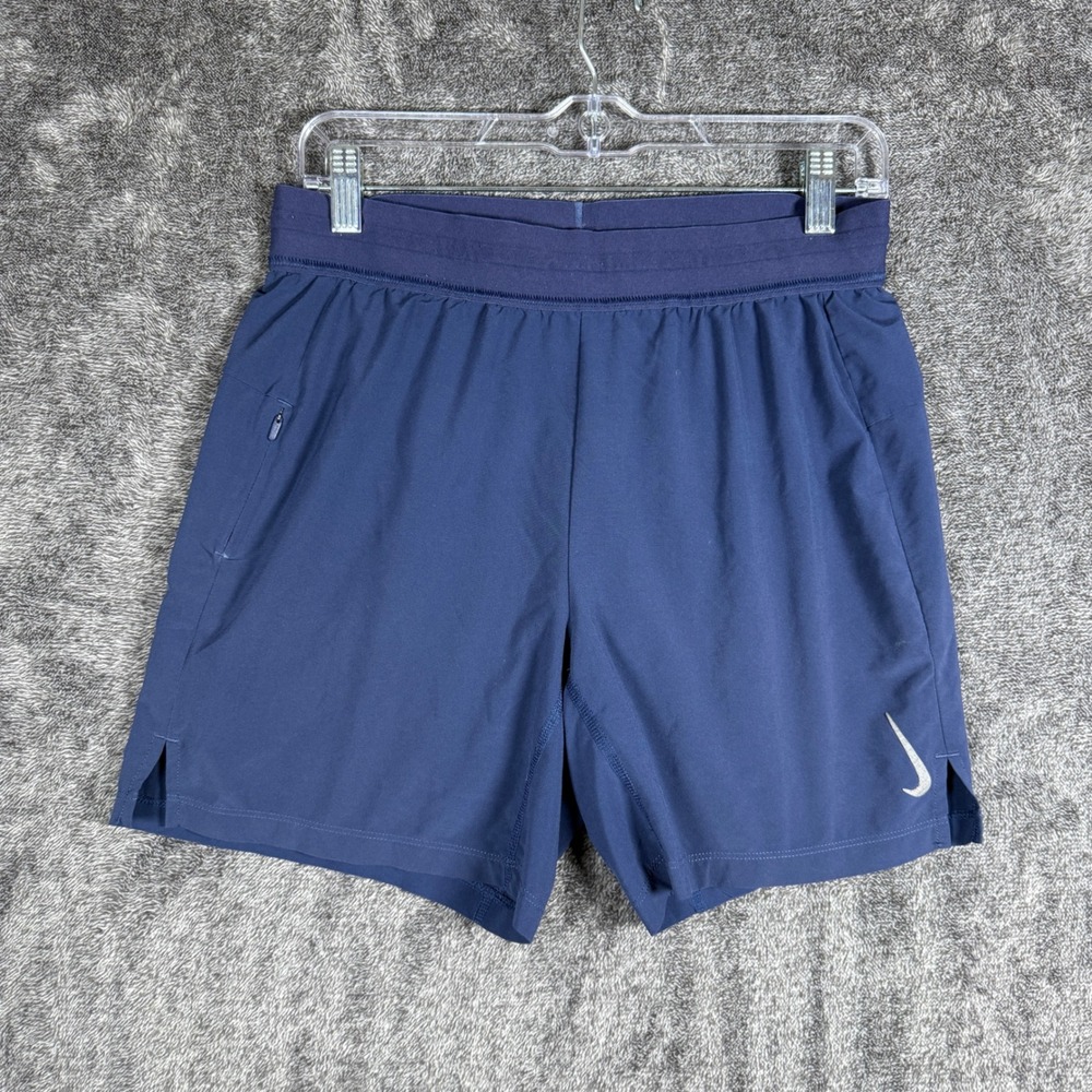 Nike Dri-FIT Mens Navy Blue Running Training Shorts Small 5 Inch Inseam